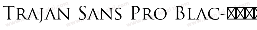 Trajan Sans Pro Blac字体转换